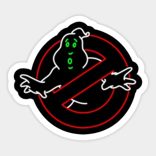 Neon Ghost Busters Sticker